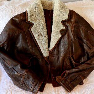 Italian Made Leather Bomber Jacket